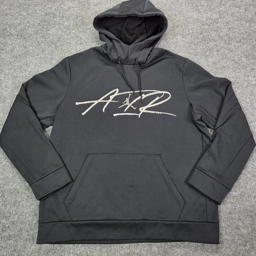 Nike Air Jordan Sweater Therma Training Fleece Hoodie Black CK6792-010 Men Large